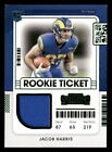 2021 Contenders Jacob Harris #RTS-JHA Rookie Ticket Swatches GREEN RC Rams