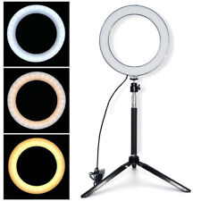 8 inch LED Ring Light Studio Video Selfie Makeup Live Lamp Phone Holder Kit