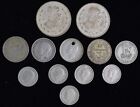 Assorted Foreign World Silver Coin Lot(Total Weight 74.4 Grams)Various Mixed Lot