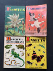 Lot of 4 Vtg Golden Nature Guides Reptiles, Birds, Flowers, Insects