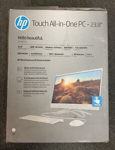 Used Very Good HP 24-F0047C All-in-One Touchscreen PC 8GB/1TB White