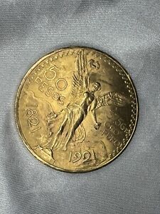 New Listing1921 Mexico 50 Pesos Centenario Rare Gold Coin  First Year Of Issue