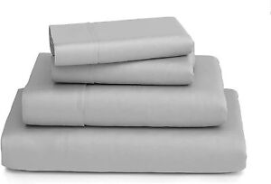 Sheet Set Light Grey Solid 1000 TC 100% Egyptian Cotton Sheets Hotel Luxury Set
