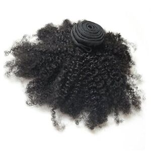 Hair Extensions One Bundle Hair Weave Human Hair 12 Inch Afro Kinky Curly 4B 4C