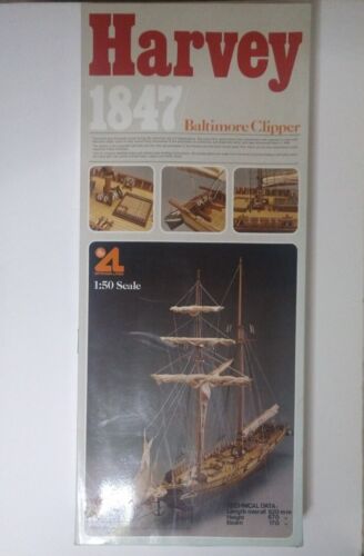 Artesania Latina Harvey 1847 Baltimore Clipper Wood Model Kit 1:50 Spain rare