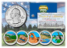 2014 America The Beautiful COLORIZED Quarters U.S. Parks 5-Coin Set w/Capsules