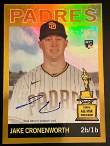 New Listing2021 Topps All-Star Cup Active Gold Foil /50 Jake Cronenworth Rookie Auto RC
