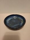 Blue Monochrome Glazed Pottery Bowl/Trinket Dish Signed