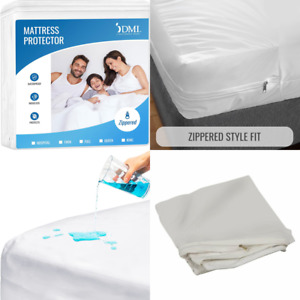 Bed Cover Twin Size Fitted Sheet Zippered Plastic Mattress Waterproof Protector