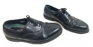 Florsheim Business Dress Shoes Men 13 D Black Leather Oxfords Wing Tip Lace Ups