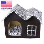 Dog House Warm Foldable Puppy Bed Cotton Thicken with Soft Comfortable Cushion