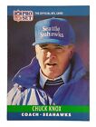 1990 PRO Set Chuck Knox #308 Head Coach Seattle Seahawks Football Card