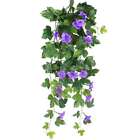 Artificial Fake Hanging Plants Morning Glory Flowers Vine In/Outdoor Home Decor