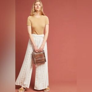 Anthropologie Farm Rio Everly Tie-Front Wide Leg Palazzo Pants Small $188