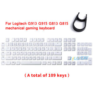 A full set 109 White Key caps for Logitech G813 G913 G815 G915 TKL Keyboard