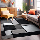 Rugshop Area Rug Contemporary Modern Boxed Color Block Rugs for Living Room 8X10