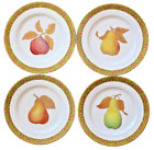 New ListingCrate & Barrel Golden Pears 8.25” Salad Plates Julia Bullmore 1998 Gold Set Of 4
