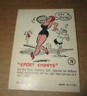1963 FCBG Fun Cards by GAD Baseball Card #79 SPORT SHORTS ZOE ANN OLSEN