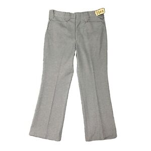 Vintage Lee Pants Mens M Medium Gray Western Frontier Slacks Bootcut Made USA