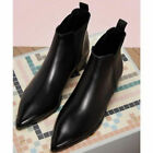 New Handmade Mens Black Pointed Toe Chelsea Boots, Men Black Leather Ankle Boots