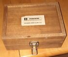 Vintage Oak Wooden Storage Box With Brass Hinges