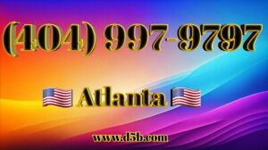 404 vanity Easy phone number 404-997-9797 UNIQUE  AWESOME NUMBER ATLANTA GA