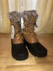 NWT Time and Tru Women’s Brown & Black Duck Snow Boots Skid Resistant Size 9