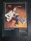 JIMMY PAGE GR 7000 ROLAND SYNTH ORIGINAL 1982 MUSIC ALBUM ADVERT 8.5X11