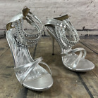 Wild Rose Silver High Heel Shoes Size 9