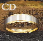 Men's Promise Ring Silver and 14k Gold Two Tone Wedding Ring Guy's wedding Ring