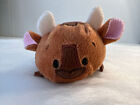 Bun Bun Plush Bull Cow Small Stacking Brown Stuffed Animal Toy 11” Plush VG