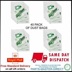 VACUUM CLEANER CLOTH DUST BAGS FITS ALL NUMATIC HENRY HVR200 & HETTY 40 PACK