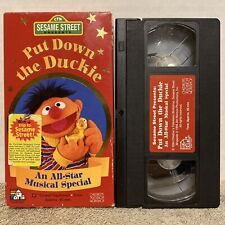SESAME STREET PUT DOWN THE DUCKIE VHS Tape Red Label VERY RARE Ernie Big Bird