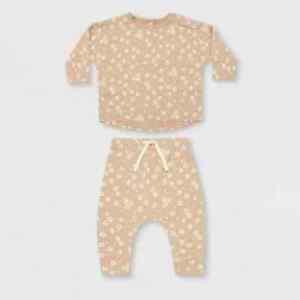 Q by Quincy Mae Baby Girls' 2pc Floral Brushed Jersey Top /Bottom Set size 0-3 M