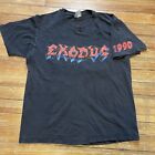 Vintage 90s Exodus Shirt Size Large Thrash Heavy Metal Band Tour Punk 1990