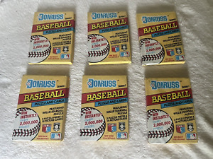 New Listing6 1991 DONRUSS Baseball Wax Pack Series #1, 15 cards per pack, 90 cards total
