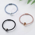 1Pcs Simple Solid Color Single Crystal Elastic Hair Bands Hair Ring Rubber Band