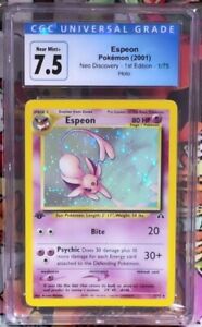 Pokémon CGC 7.5 Espeon 1st Edition Holo From Neo Discovery - 1/75