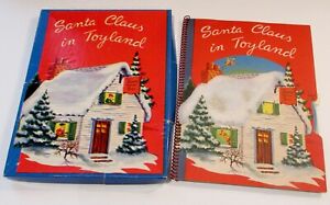 1951 Santa Claus in Toyland Pop Up Mechanical Soft Cover Christmas Book Box