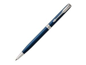 Parker Sonnet (2016 Edition) Slim Blue Lacquer/Chrome Ballpoint Pen (1945365)