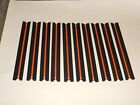 10 Peice Hot Wheels Track Builder Unlimited Straight BLACK Track 12