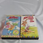 Lot Of 2 Arthur VHS Tapes - The Music Video & Arthur Makes The Team