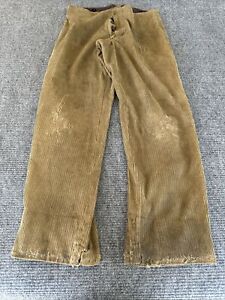 American Costume Pants Mens 34x32 Green Corduroy Retro Frontier