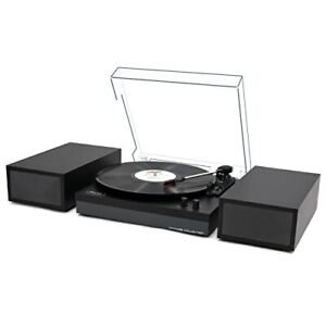 Bluetooth Vinyl Record Player With External Speakers 3speed Beltdrive Turntable