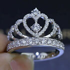 Princess Crown Party Wear Ring 14K White Gold Plated 2.3 Ct Lab Created Diamond