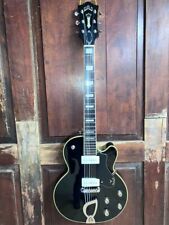Guild M-75 Aristocrat Chambered Body Spruce Top Electric Guitar Black W/Case