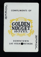 WIDE PLAYING CARD JOKER GOLDEN NUGGET HOTEL GAMBLING HALL DOWNTOWN LAS VEGAS
