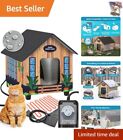 Luxury Heated Outdoor Cat House - Weatherproof Insulated Shelter with Heated Mat