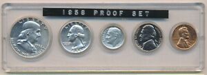 New ListingUS MINT PROOF 5-COIN SET IN WHITMAN PLASTIC HOLDER UNC 1958