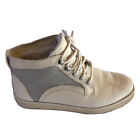 UGG AUSTRALIA BETHANY Canvas Biege 1016668 Women's 10 Nubuck Fur Lined. Stained